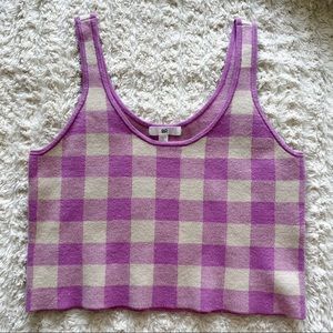 Purple checkered tank top